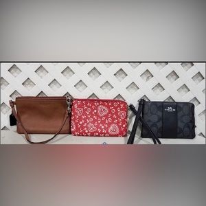 3 Women's Coach Wristlets/Wallets
W/COAs